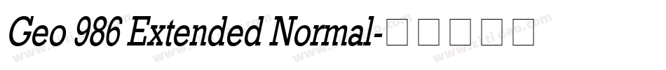 Geo 986 Extended Normal字体转换